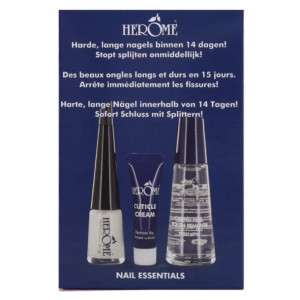 Herome Nail Zmywacz + Utwardzacz + Krem do skórek