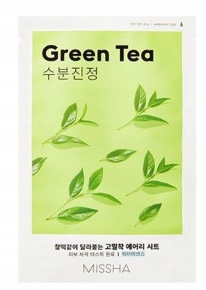Missha, Green Tea, Maska w płachcie, 1 sztuka