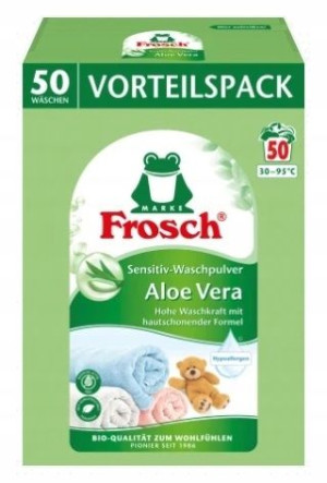 Frosch, Proszek do prania, Aloe Vera, 50 prań