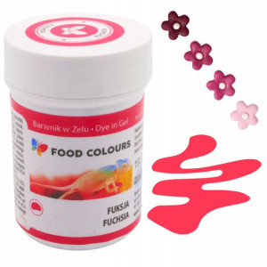 Barwnik w Żelu spożywczy Fuksja 35g Fioletowy do ciast tortów Food Colours