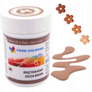 Barwnik w Żelu spożywczy Brąz Kakaowy 35g brązowy do ciast tortów Food Colo