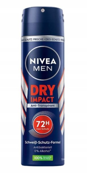 Nivea Men, Dry Impact, Dezodorant, 150ml