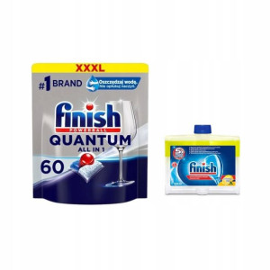 FINISH Quantum All-in-1 60 sztuk + Czyścik 250ml