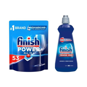 FINISH Power All-in-1 53szt fresh + Nabłyszczacz