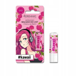 4organic #Kawaii Naturalny balsam do ust Cherry 5g