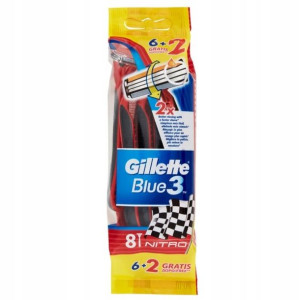 Gillette Blue 3 Nitro Jednorazowe maszynki 6+2 szt