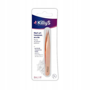 KillyS Nail Pęseta do zdobień paznokci Rose Gold