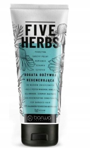 Five Herbs, Odżywka Regnerująca, 180 ml