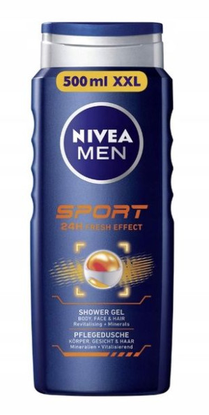 Nivea Men, Sport, Żel pod prysznic, 500 ml