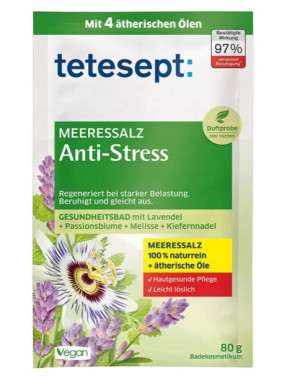 Tetesept, Sól do kąpieli antystresowa, 80g