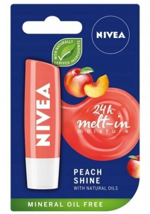 Nivea Pielęgnująca pomadka do ust Peach Shine 4.8g