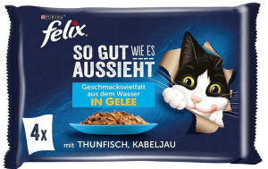 Purina, Felix, Karma dla kota, tuńczyk dorsz 4x85g
