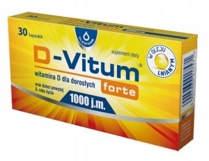 D-Vitum forte 1000 j.m., 30 kapsułek