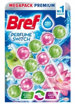 Bref, Zawieszka do WC, floral apple, 3 x 50g