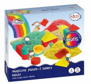 Magiczny piasek Klocki, 600g + 100g