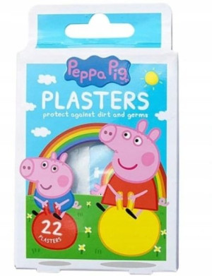 Peppa Pig Plastry dla dzieci, 22 sztuki
