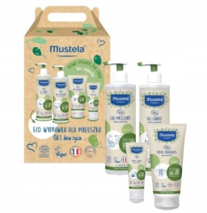 Mustela Woda + Krem + Żel + Krem nawilżający