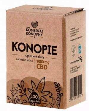 Konopie z Kombinatu Konopnego, 100 kapsułek