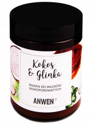 Anwen Kokos i Glinka Maska niskoporowatych 180 ml