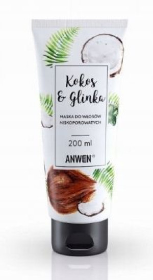 Anwen Kokos i Glinka Maska do włosów 200 ml