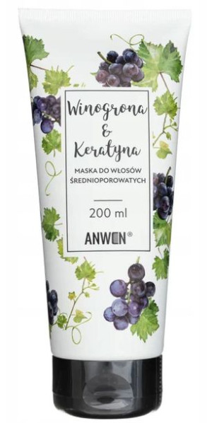 Anwen Winogrona i Keratyna Maska do włosów 200 ml