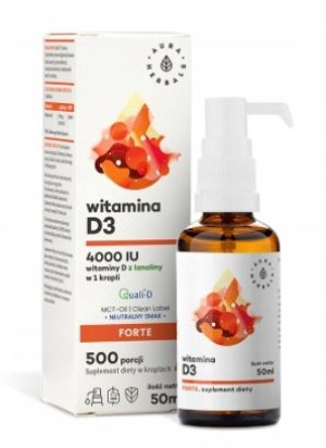 Aura Herbals, Witamina D3 4000 IU MCT krople, 50ml