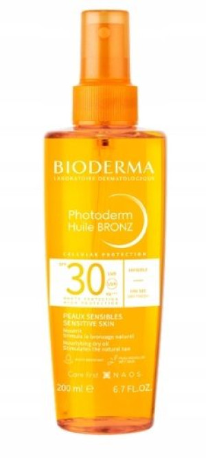 Bioderma Huile Bronz SPF 30 Suchy Olejek, 200 ml