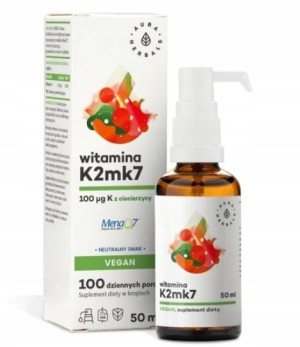 Aura Herbals Witamina K2 100 mcg Vegan, 50 ml