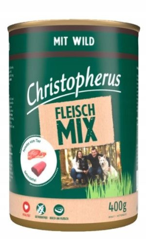 Christopherus Fleisch Mokra karma Pies dziczyz400g