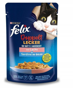 Felix, Mokra karma dla kota, łosoś, 85g