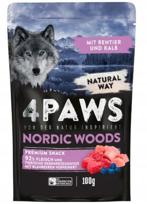 4Paws, Nordic Woods, Przysmak dla psa, 100g
