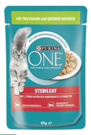 Purina, One, Mokra karma dla kota, indyk, 85g