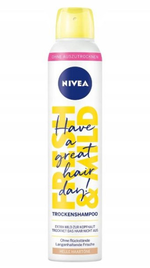 Nivea, Fresh & Mild, Suchy szampon zółty 200ml