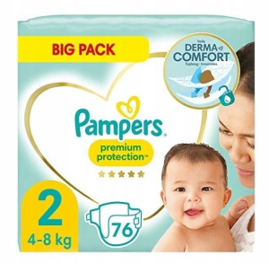 Pampers, Premium Protection, Pampersy, 76 sztuk