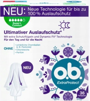 O.B. Extra Protect Tampony Super+ Comfort 36sztuk
