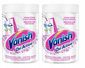 Vanish, Oxi Action Odplamiacz do białego, 2 x 625g