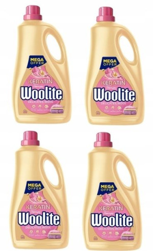 Woolite, Delicate Wool, Płyn do prania, 4 x 3,6 l