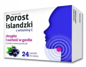 Porost islandzki z wit C 24 pastylki do ssania