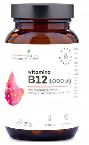 Aura Herbals Witamina B12 1000µg 90 kapsułek
