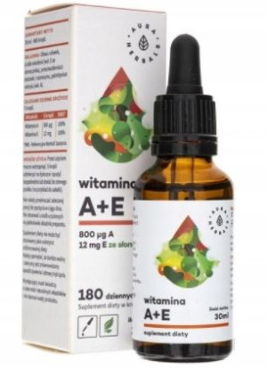 Aura Herbals, Witamina A+E, krople, 30 ml
