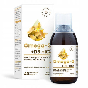 Omega-3 (30 DHA) + D3(2000IU) + K2MK7 płyn 200ml