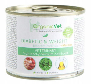 OrganicVet Drób karma dla kotów z cukrzycą 200 g
