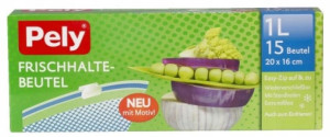 Pely, Woreczki na jedzenie 1l, 15ST