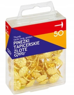 Pinezki złote, 50 sztuk