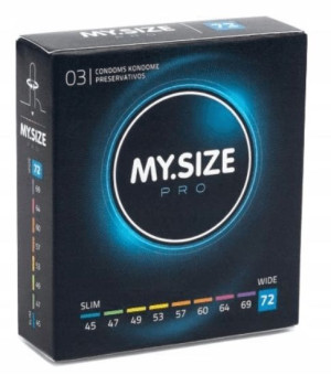 My Size PRO, Prezerwatywy 72mm, 3 sztuk
