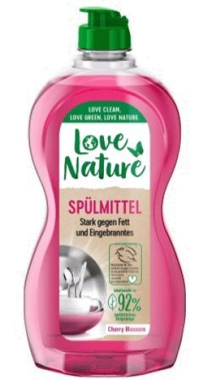 Love Nature Płyn do naczyń Kwiat wiśni, 450 ml