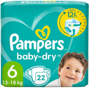 Pampers, Baby Dry Pieluchy rozmiar 6, 22 sztuki