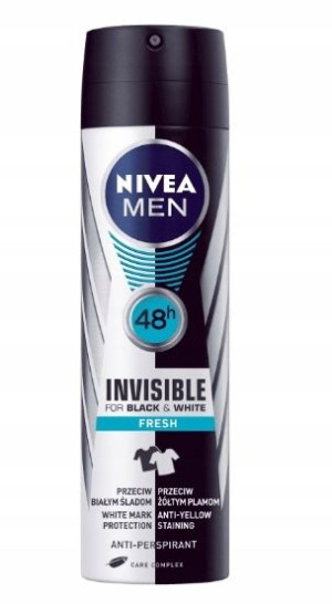 Nivea Men, Dezodorant, B&W fresh, 150 ml