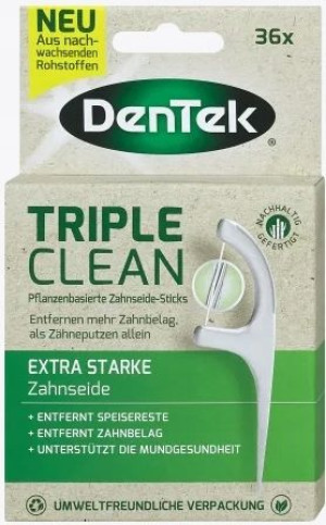DenTek Tripl Clean Roślinna nić dentystyczna 36szt
