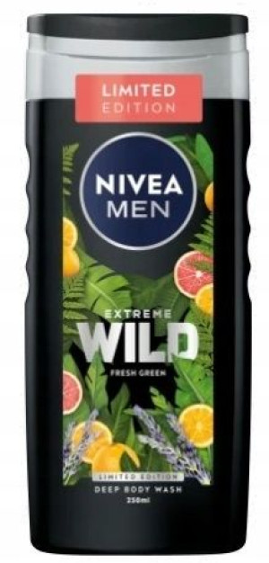 Nivea Men, Żel Extreme Wild, Fresh Green, 250 ml